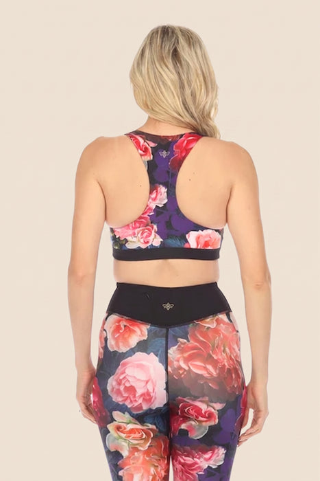 Johnny Was Bee Active Studio Reversible Boho Chic Sports Bra  A5623 *