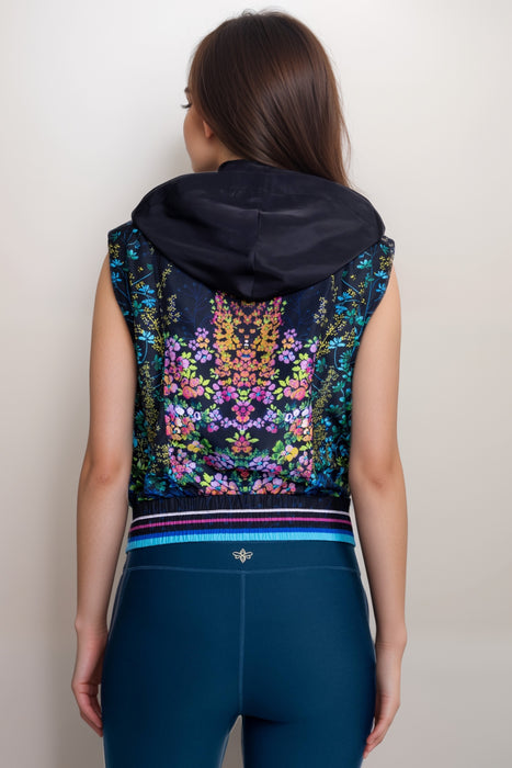 Johnny Was Bee Active Floral Hooded Utility Vest A8124-E