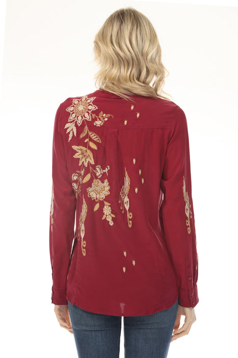 Johnny Was Workshop Chiarra Western Seamed Ruffle Shirt W14724-9 *