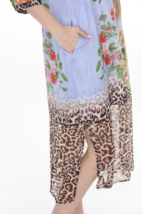 Johnny Was Bellina Cadeo Silk Slip Midi Dress C31125-6