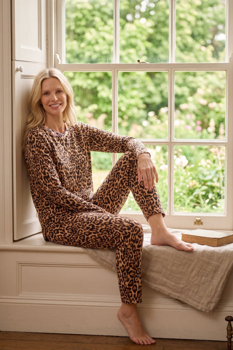 Johnny Was Bellina Leopard Raglan Pajama Set MS8925-T