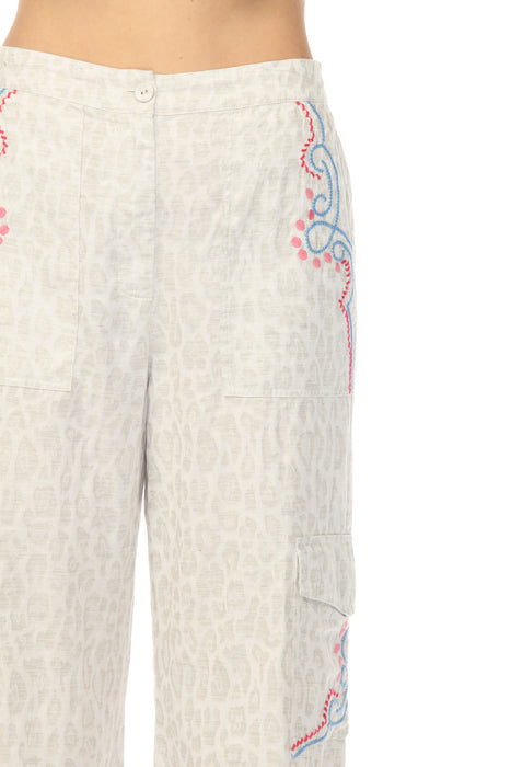 Johnny Was Bixon Leopard Cargo Pant W63325-1