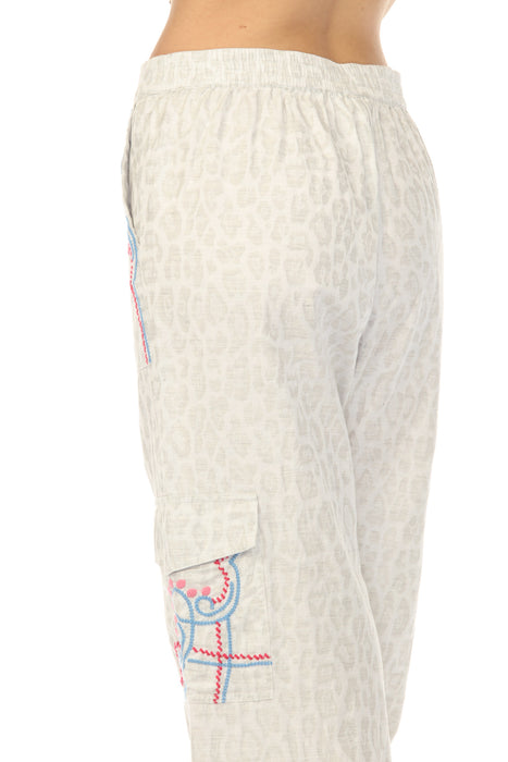 Johnny Was Bixon Leopard Cargo Pant W63325-1