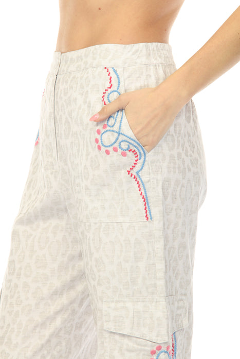 Johnny Was Bixon Leopard Cargo Pant W63325-1