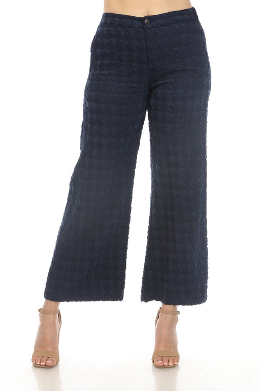 Johnny Was Biya Style B66623 Blue Night Hiro Houndstooth Pants Boho Chic