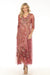 Johnny Was Biya Style B38823 Cardinal Mesh Embroidered Maxi Slip Dress