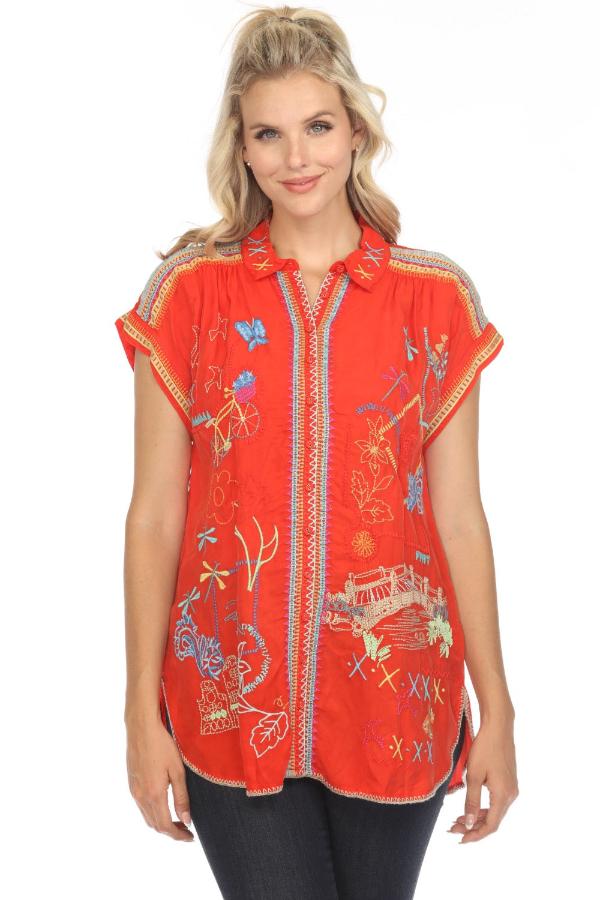 Women's Dionne Button-Down Blouse | Johnny Was — AfterRetail