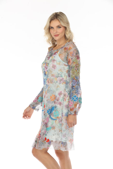 johnny was biya mesh dress Biya by Johnny Was Women's Sleeveless Embroidered MESH Dress, Multi, X-Small at Amazon Women's Clothing store