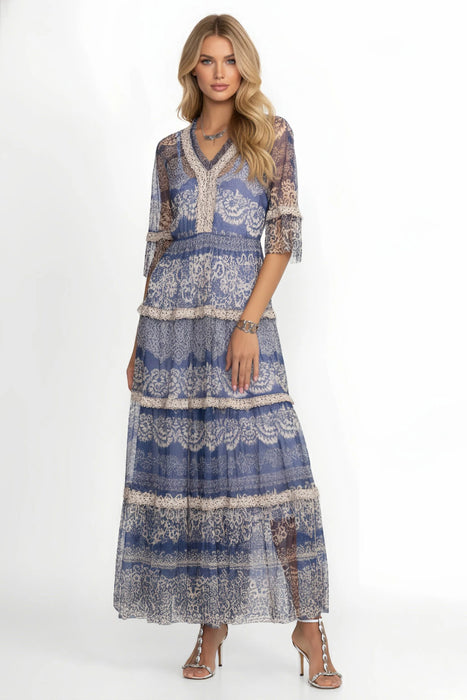 Johnny Was Biya Mazzy Crochet Maxi Dress B33825-RK