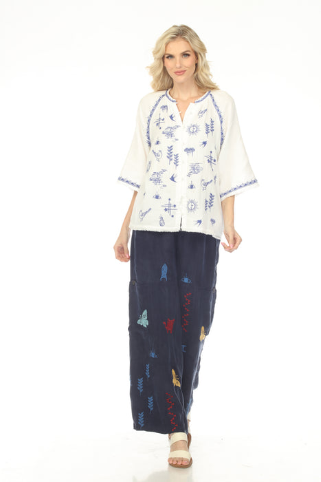 Johnny Was Biya White Megara Blouse B18125-5