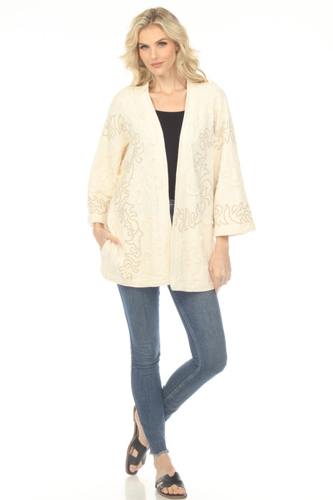Johnny Was Beige Biya Mojavi Short Kimono C54525-6