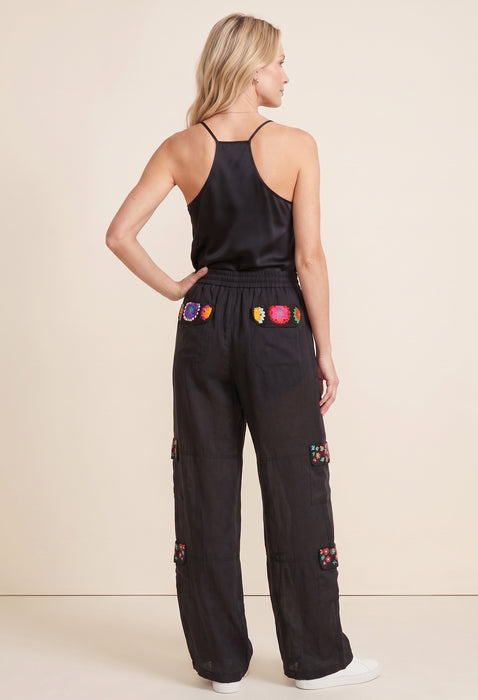 Johnny Was Biya Phillis Crochet Cargo Pants B67824 *