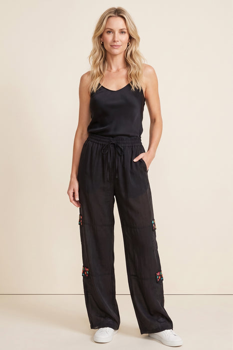 Johnny Was Biya Phillis Crochet Cargo Pants B67824 *