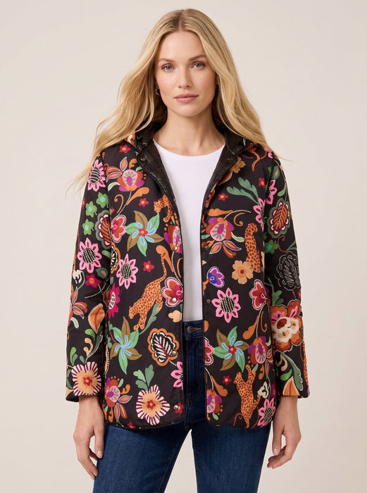 Johnny Was Black Arches Quilted Reversible Puffer Jacket R45925-9