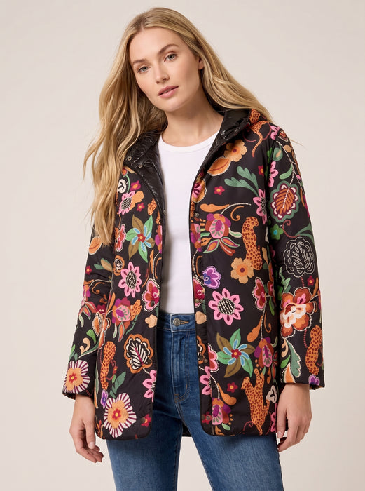 Johnny Was Black Arches Quilted Reversible Puffer Jacket R45925-9