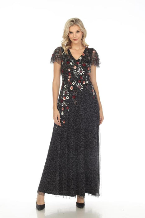 Black Cheetah Beaded Maxi Dress Boho Chic | Johnny Was AfterRetail Black Cheetah Beaded Maxi Dress Boho Chic | Johnny Was AfterRetail