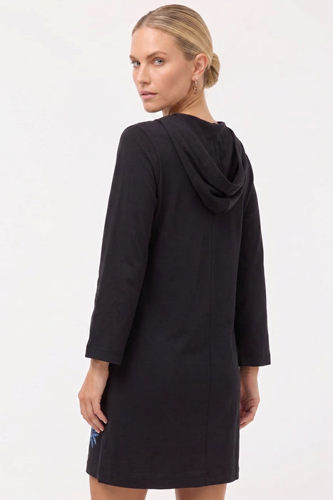 Johnny Was Black Elizabeth Beach Hoodie Dress J30925-E