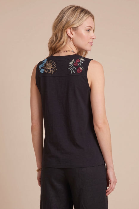 Johnny Was JWLA Cora Raw Detail Henley Tank Top J12925-4