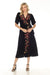 Johnny Was Style R32923 Black Lilith Velvet Floral Embroidered Wrap Dress Boho Chic