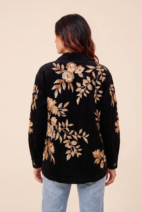 Johnny Was Black Miela Oversized Shirt Jacket W41125-9