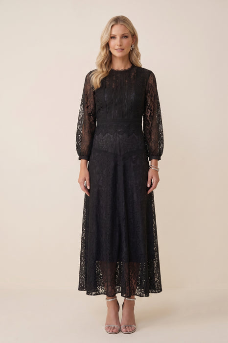 Johnny Was Biya Black Thea Lace Dress B33724-O
