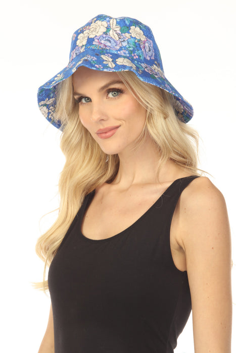 Johnny Was Blue Floral Bucket Hat CSW2500-F