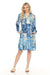 Johnny Was Style C32824-4K Blue Thula Floral Silk Dress