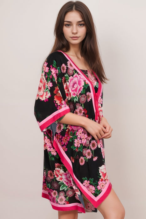 Johnny Was Blum Floral Short Kimono CSW7624-N