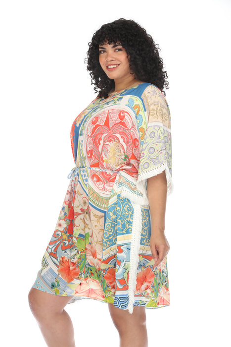 Johnny Was Boho Tunic Swim Cover-Up Dress Plus Size CSW1521-AX