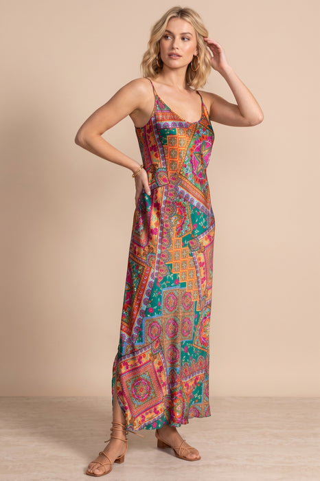 Johnny Was Bomi Silk Blend Gigianna Slip Dress C35125-8