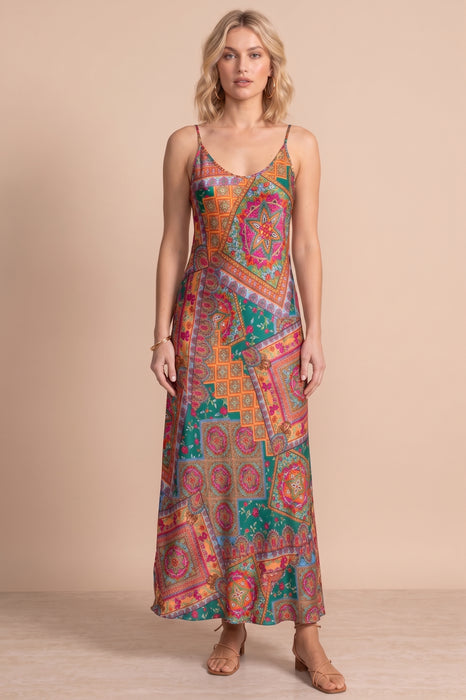 Johnny Was Bomi Silk Blend Gigianna Slip Dress C35125-8