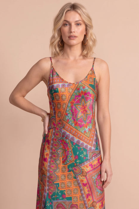 Johnny Was Bomi Silk Blend Gigianna Slip Dress C35125-8