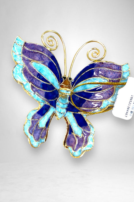 Johnny Was Gold Butterfly Cloisonne Ornament Boho Chic H85523