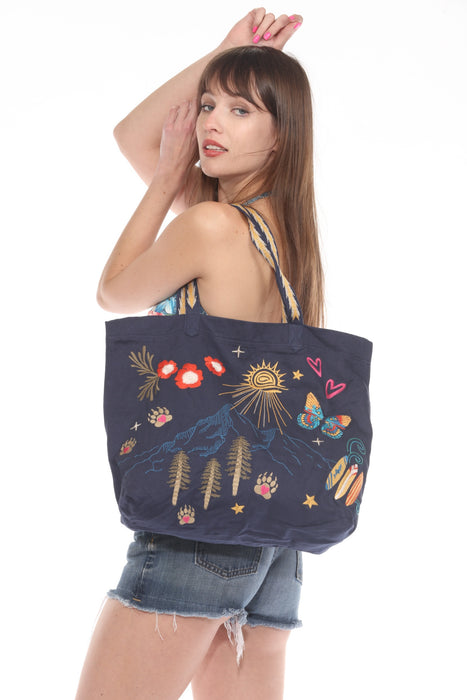 Sleeveless Johnny Was Crossbody Bag Women's Navy California