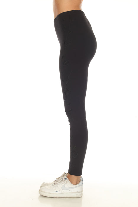 Johnny Was Black Calipso Tonal Leggings R60923-7