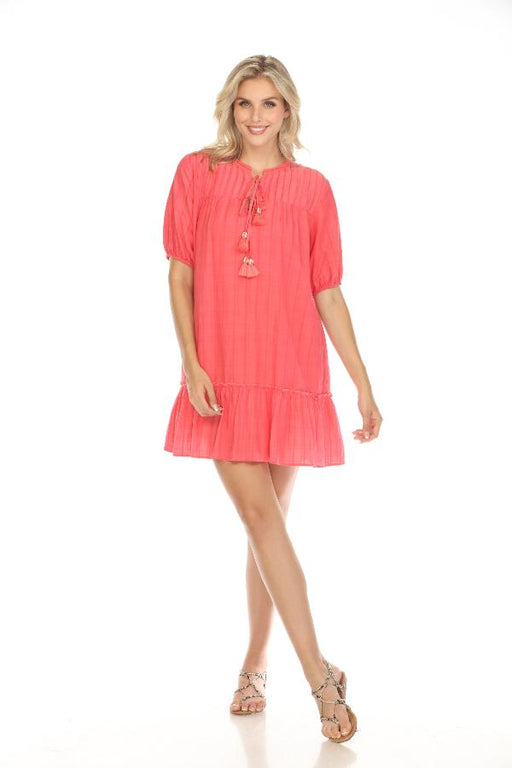 pleated yoke dress Crown & Ivy Women's Short Sleeve Pleated Yoke Dress