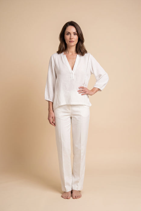 Johnny Was Calme Gauze Bishop Sleeve Blouse O21051-5 *