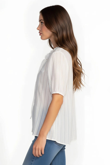 Johnny Was Calme Off-White Mirah Field Cotton Blouse O21068-O