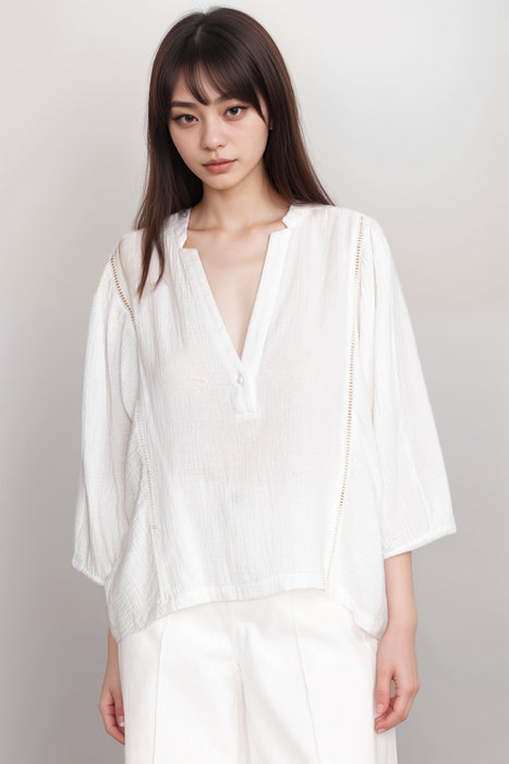 Johnny Was Calme Gauze Bishop Sleeve Blouse O21051-5 *