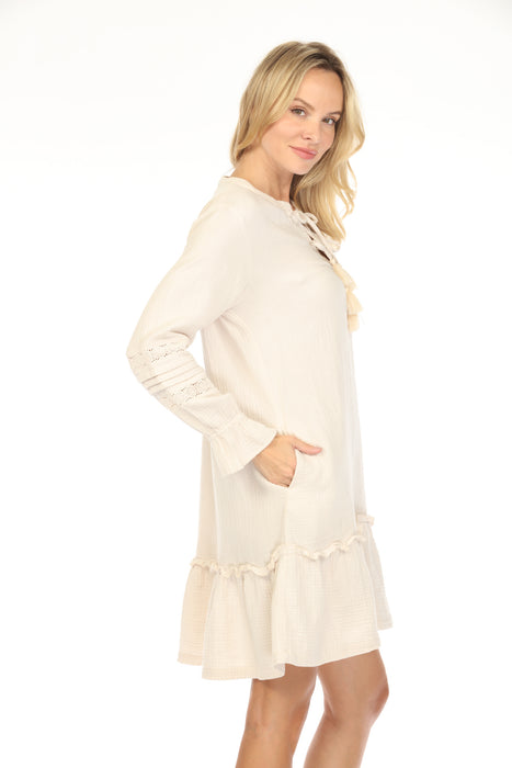 Johnny Was Calme Ghenar Gauze Ruffle Tier Mini Dress O31127-1 *