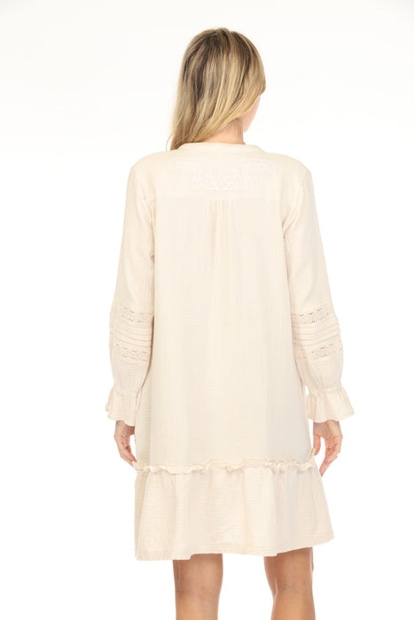 Johnny Was Calme Ghenar Gauze Ruffle Tier Mini Dress O31127-1 *