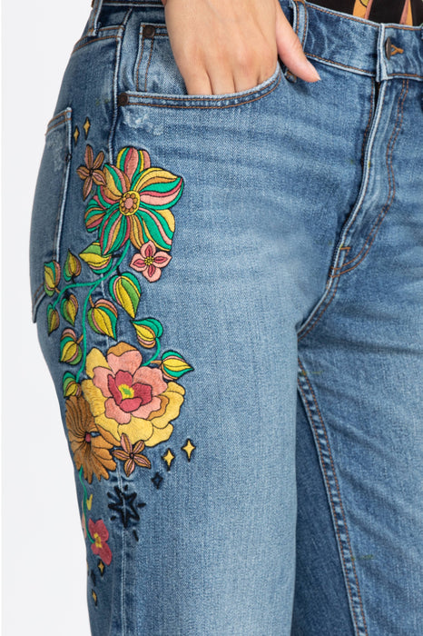 Johnny Was Campana Cropped Straight Jean JWD1080