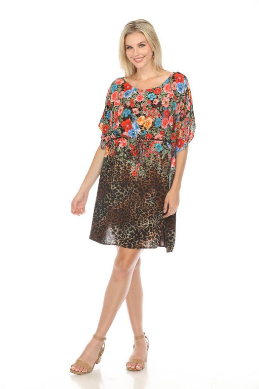 Cheetah Mini Dress with Braided Waist Tie | Johnny Was AfterRetail Cheetah Mini Dress with Braided Waist Tie | Johnny Was AfterRetail