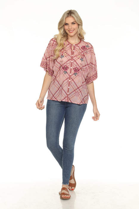 Johnny Was Pink Cherie Roylane Blouse C15824-6