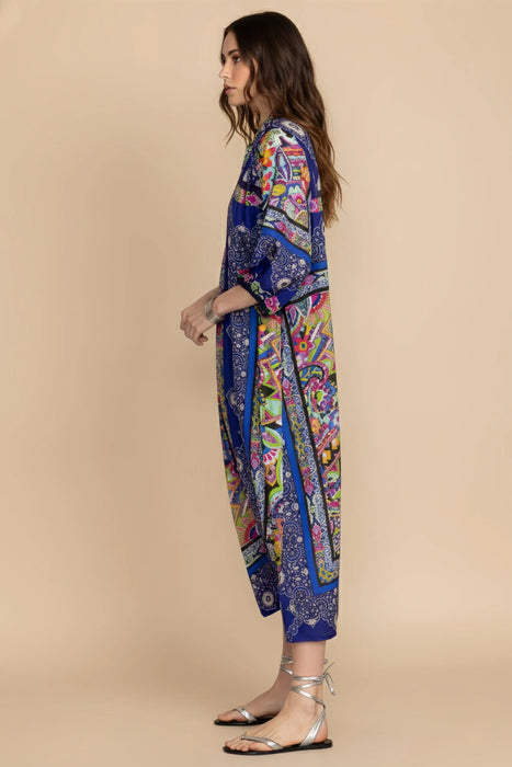 Johnny Was Blue Demarne Xyla Silk Dress C32724-3