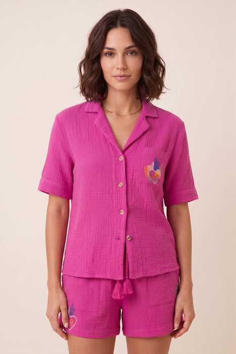 Johnny Was Desire Embroidered Cotton Camp Shirt R16324-9