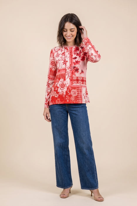 Johnny Was Diantha The Janie Favorite Long Sleeve Crew Neck Tee T19126-1