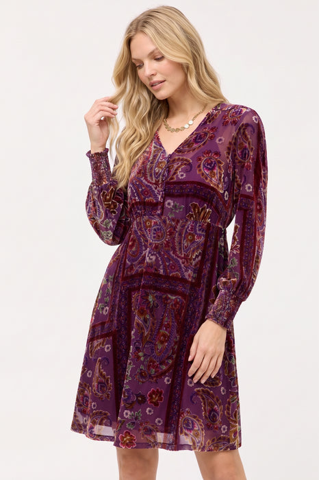 Johnny Was Domitila Burnout Kinney Dress C36625-O