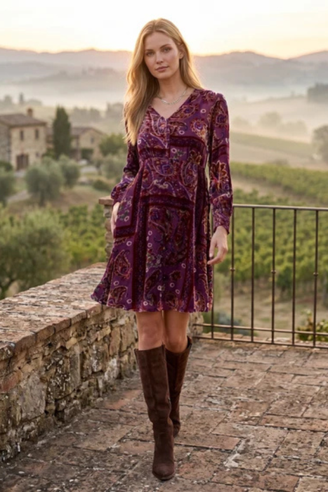 Johnny Was Domitila Burnout Kinney Dress C36625-O