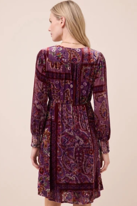 Johnny Was Domitila Burnout Kinney Dress C36625-O